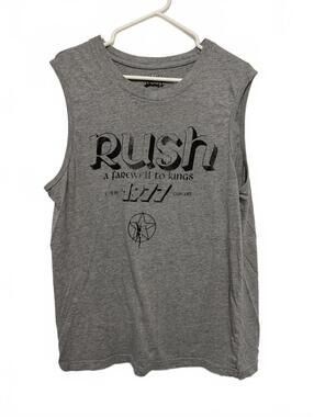 Rush 1977 Tour Grey Sleeveless Band T-Shirt Large